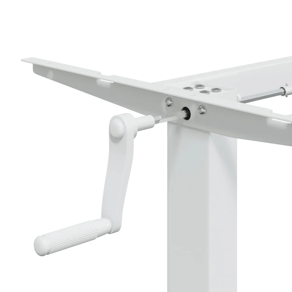 Struttura per ufficio scrivania postazione di lavoro mobile per computer scrivania per studio in piedi (94-135) x 60 x (70-114) cm acciaio bianco 02_0023974