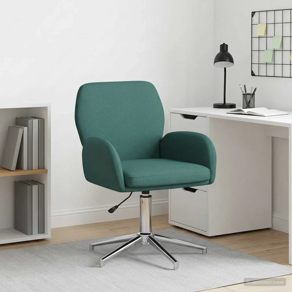 Sedia da scrivania girevole 54 x 58 x 90 cm Verde Scuro Tessuto 42034340