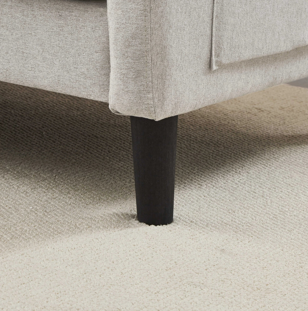 Divano angolare modulare con chaise longue, 166x118x77 cm, beige grigio e bianco