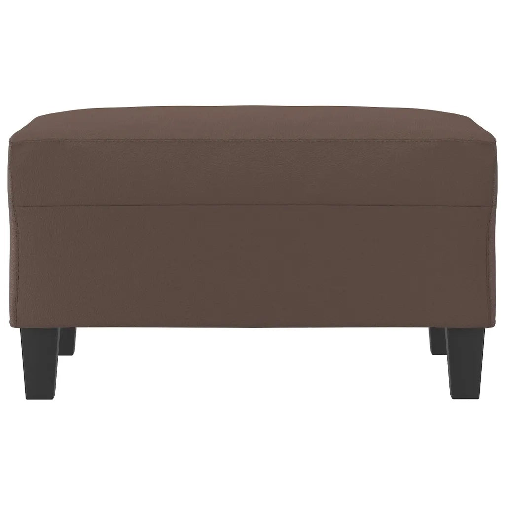 Poggiapiedi Marrone 70x55x41 cm in Similpelle