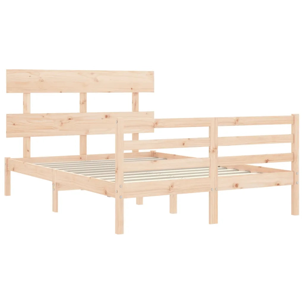 Giroletto con Testiera Small Double-Struttura Letto in Legno Massello 736529