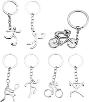 Set di 7 Chiavi da Sport - Chiavi da Bicicletta Chiavi da Sport Creative Regalo Personalizzato Regali per Appassionati di Sport Argento Unico Dimensione Moderna Argento Moderno