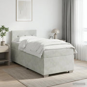Letto box spring con materasso Grigio Chiaro 80 x 200 cm 3450602