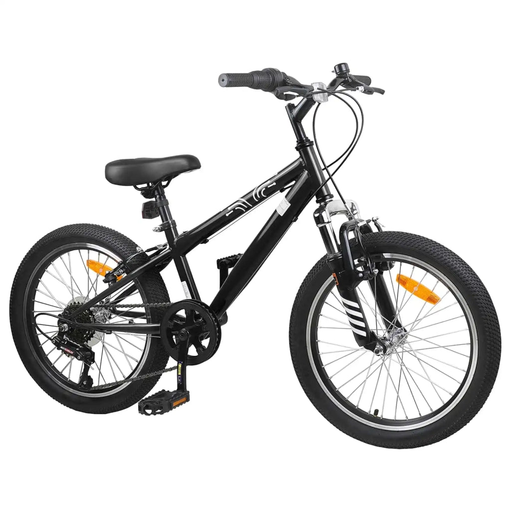 Kids Mountain Bike 24 Pollici 6-Speed per 8-12 anni Nero