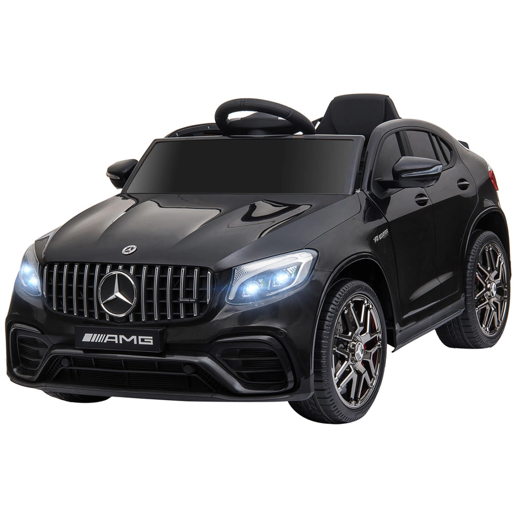 Macchina Elettrica per Bambini 3-5 Anni Mercedes con Cintura di Sicurezza e Telecomando, Nero