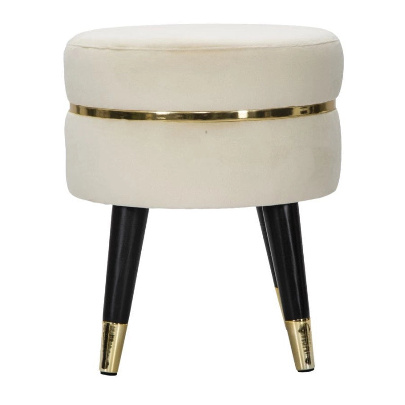 Sgabello Paris Crema/gold cm ø 35x40,5