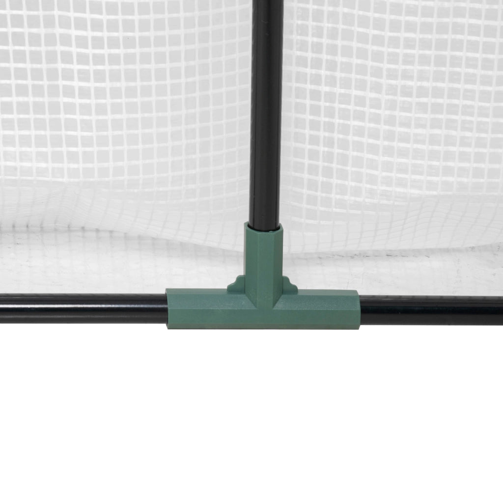Serra da Giardino Casetta in PE con Bordi Estesi ¨C zephmum ¨C 120x60x60 Bianco