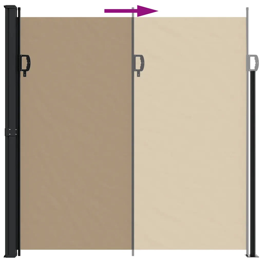 Tenda da Sole Laterale Retrattile Tortora 200x600 cm 4004559