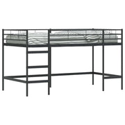 Struttura del letto loft per Bambini | Letto Infantile | Lettino Nero 99,5 x 200 cm Acciaio