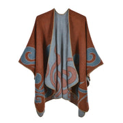 Mantella/sciarpa da donna in cashmere caldo per autunno/inverno con spacchi - Sciarpa alla moda