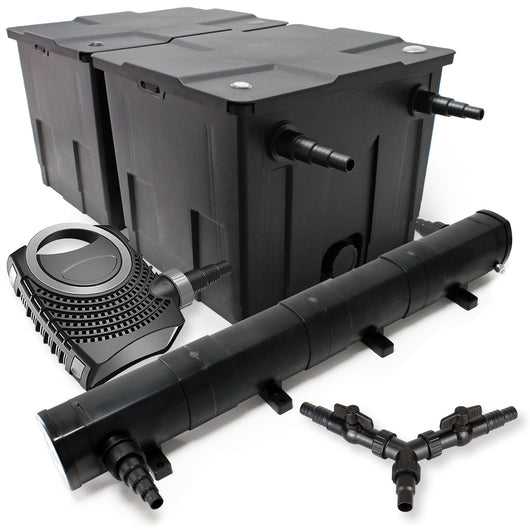 Set Filtro laghetto 60.000l Chiarificatore 72W Pompa NEO10000 80W