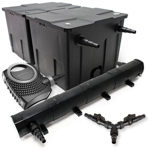 Set Filtro laghetto 60.000l Chiarificatore 72W Pompa NEO10000 80W