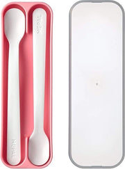 Set di Cucchiai per Biberon - Cucchiai per Bambini - Cucchiaio per Nutrizione - Set di Cucchiai per Bambini - Resistente alla Lavastoviglie - Senza BPA - Set da 2 - Trattamento a Doppio Corno
