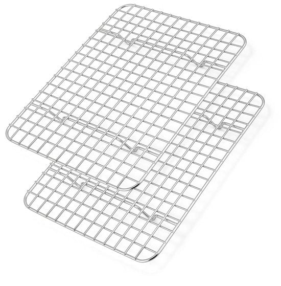 Set di raccordi per piatti in acciaio inox, 2 pezzi, per piatti e raffreddamento, 24,8 x 18,9 x 1,8 cm, resistente all'acqua calda del lavastoviglie