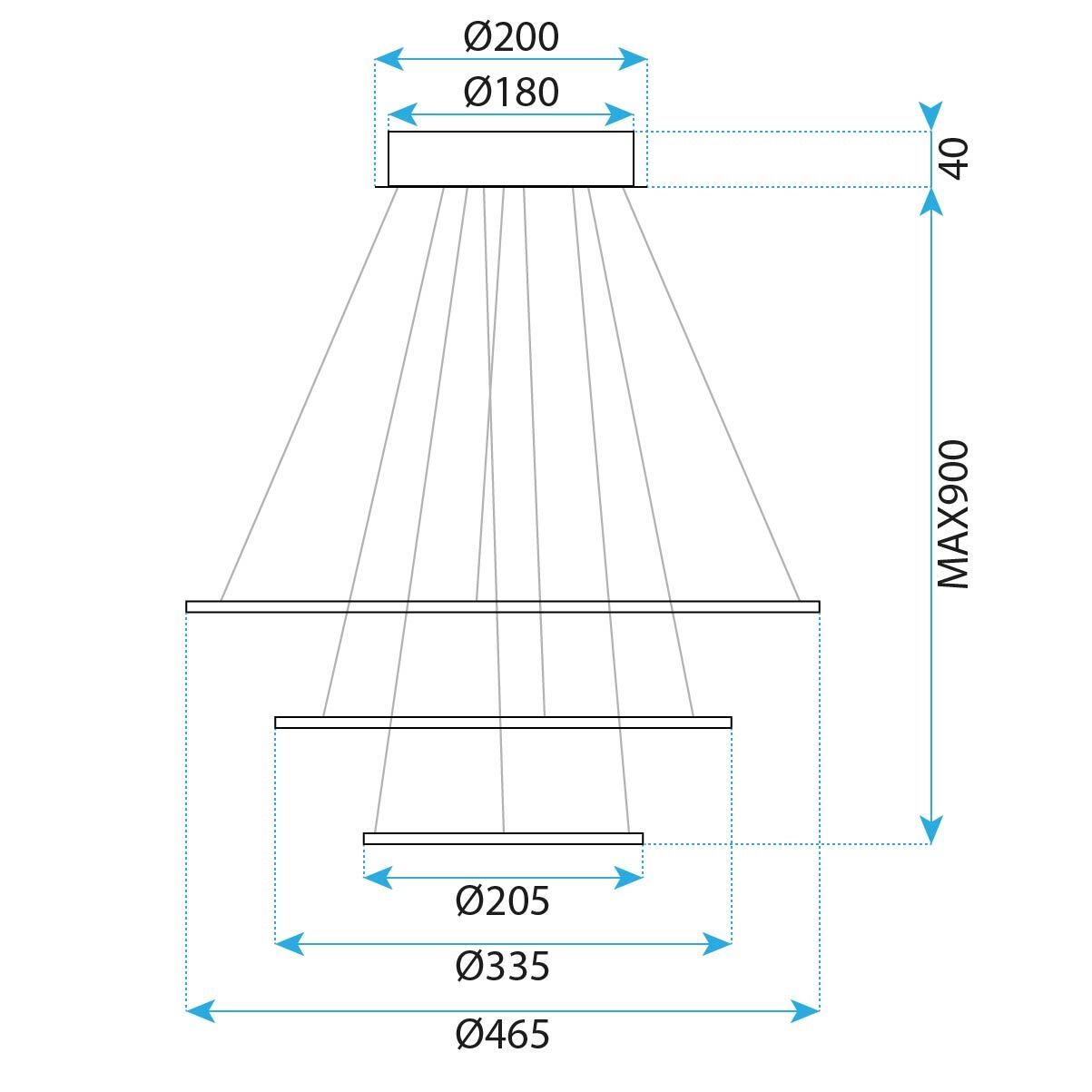 Lampada Da Soffitto Led G041-3cp Brush Gold