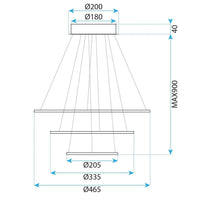 Lampada Da Soffitto Led G041-3cp Brush Gold