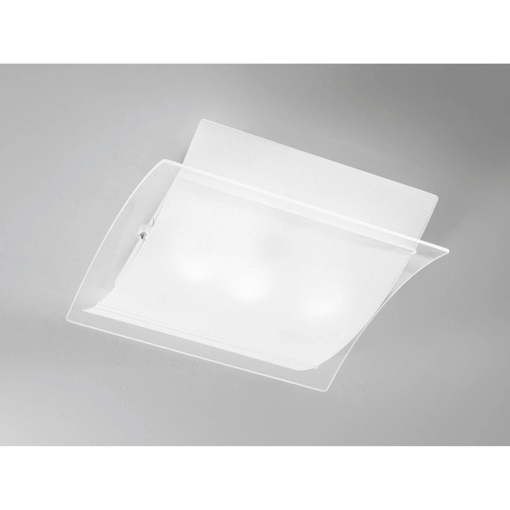 PLAFONIERA RIGHE 2XE27 35X8XH28CM BIANCA