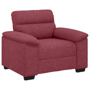 Poltrona | Sedia Relax Rosso Vino 100x81x84 cm in Tessuto