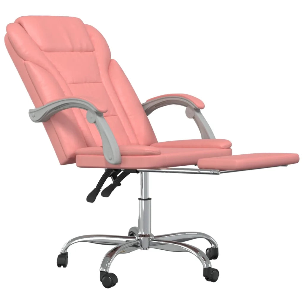 Poltrona da Ufficio Reclinabile Rosa in Similpelle 349701