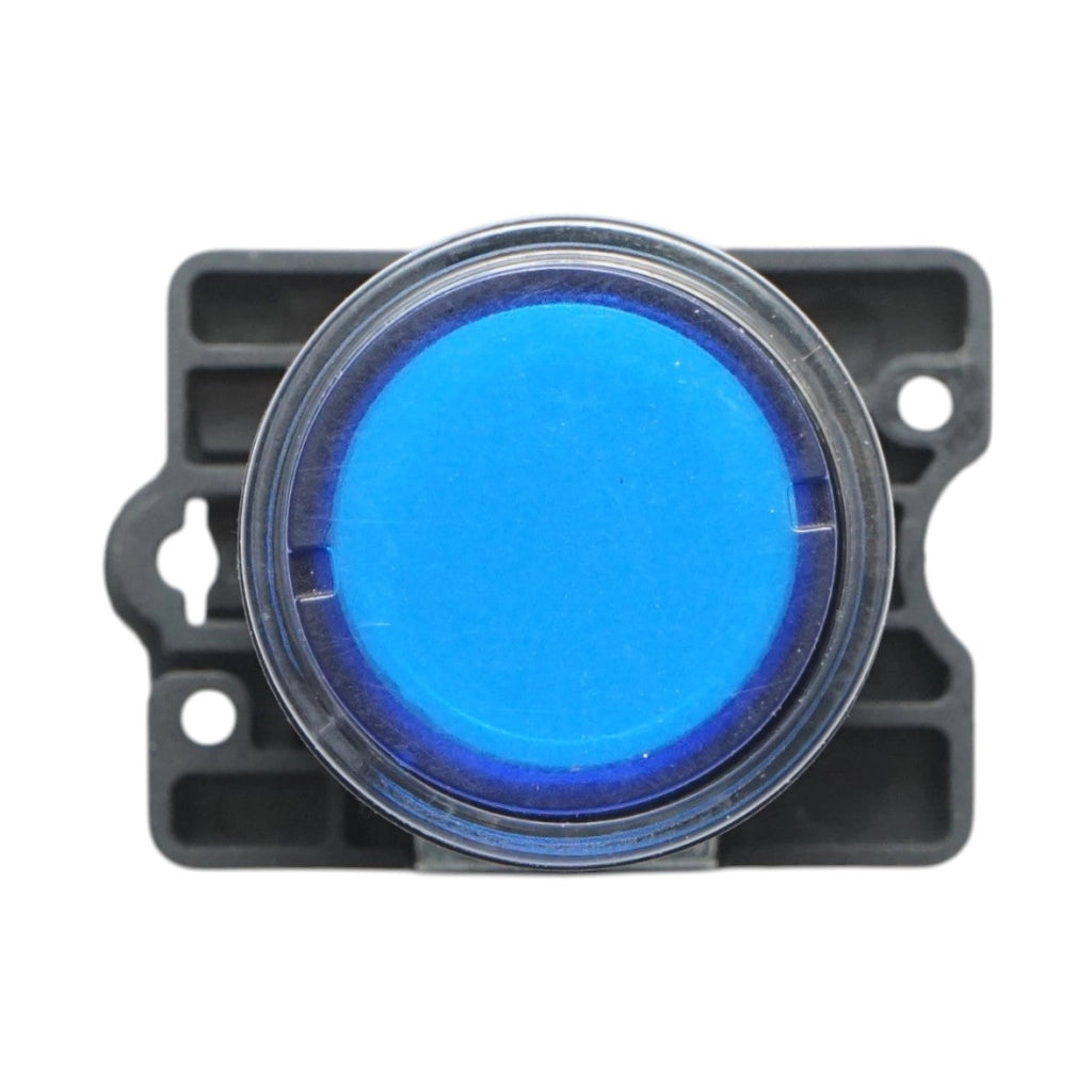 Pulsante indicatore LED blu con resistenza integrata 1NO, 24V, LAY5 Breckner Germany
