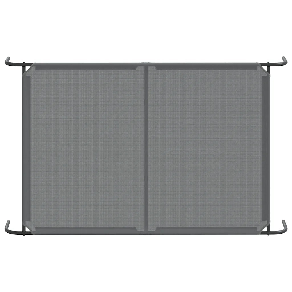 vidaXL Cuccia per Cani Rialzata Grigia 150x90x20cm Textilene e Acciaio