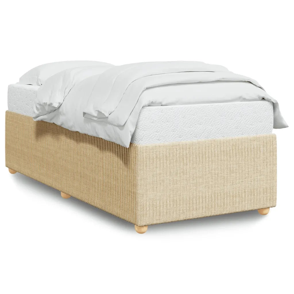 vidaXL Giroletto senza Materasso Crema 90x200 cm in Tessuto