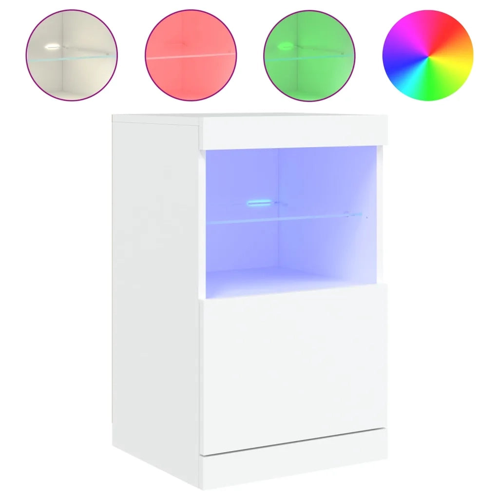 Credenza | Madia | Buffet da pranzo | Armadio da pranzo con Luci LED Bianca 41x37x67 cm