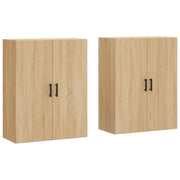 Armadietto a Muro | Mobili a Parete 2 pz Rovere Sonoma 69,5x34x90 cm