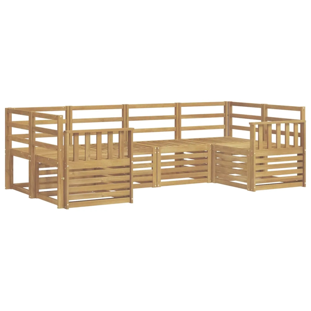Set di divani da esterno 6 pcs Bianco 245 x 128,5 x 73 cm 3392384