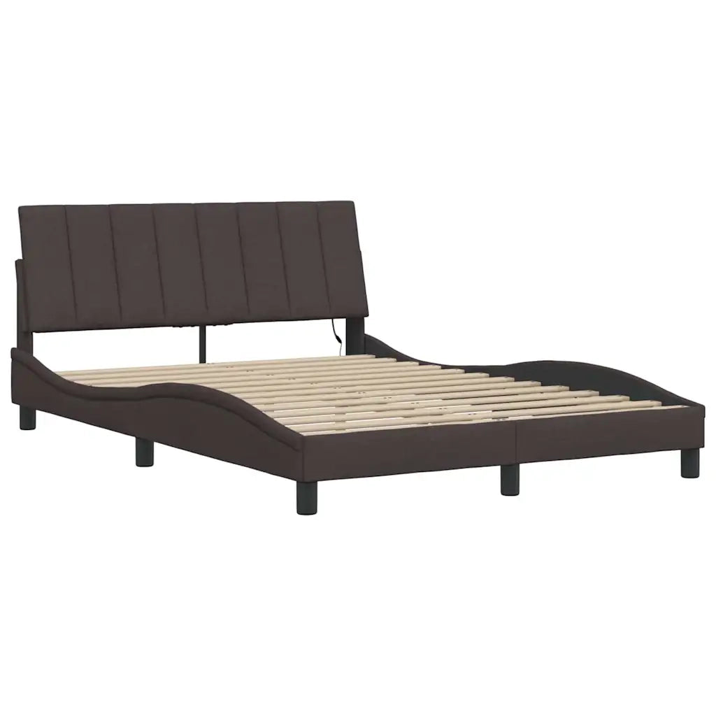 Giroletto senza Materasso Hanko Marrone Scuro 120x200 cm Tessuto 3310450