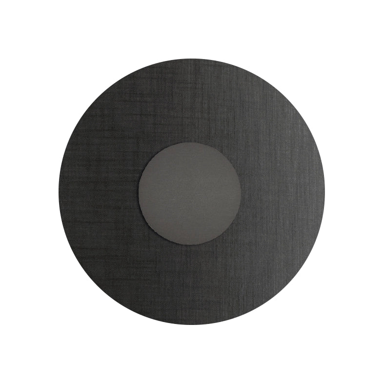 SOLARIS Applique 12W 3000K CRI90 IP20 - Struttura Titanio con Paralume Antracite in Tessuto, Lampada da Parete Design - Rossini Group