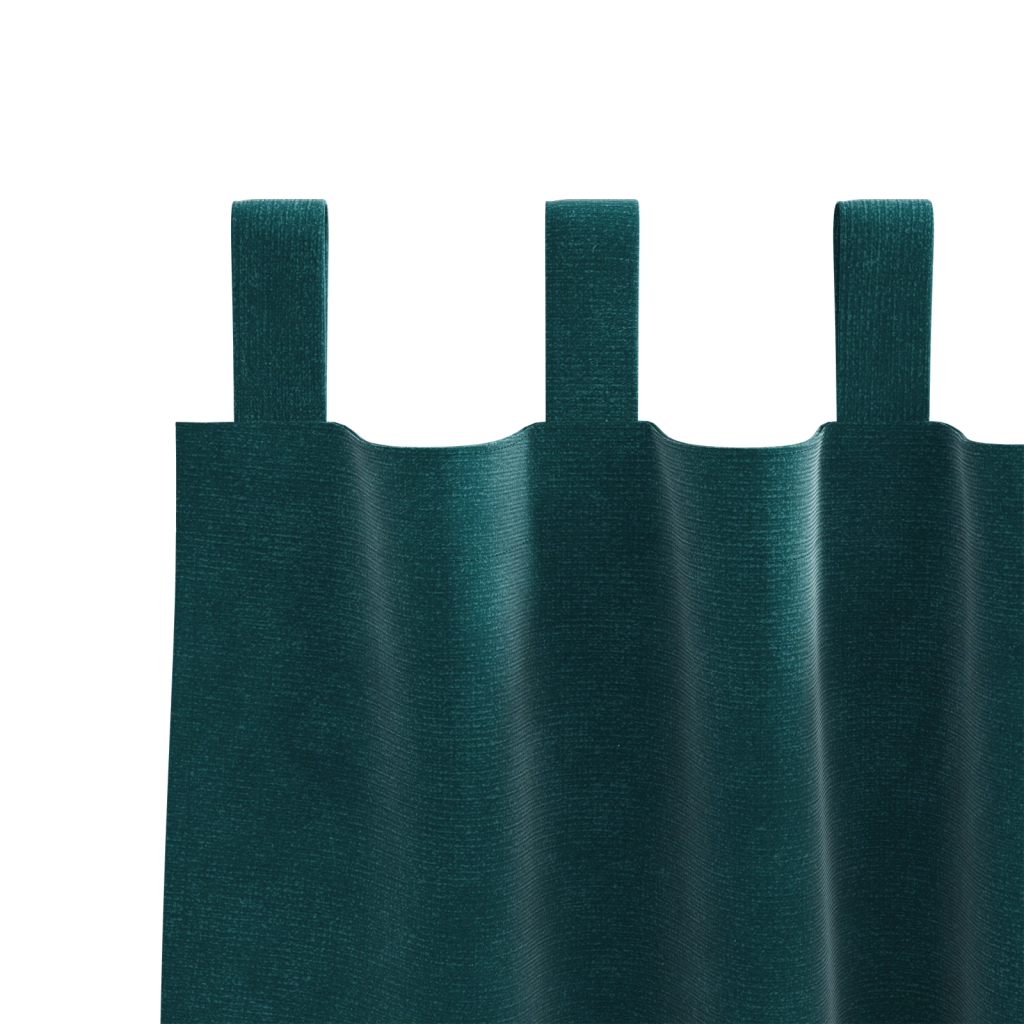 Tende oscuranti  con anelli da appendere 2 pezzi Verde scuro in velluto