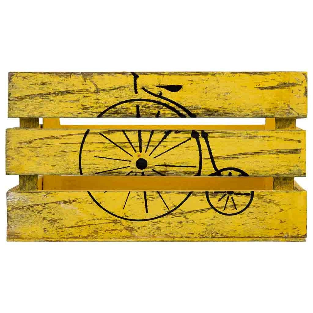 Cassetto in legno arancione 18x12x10h cm