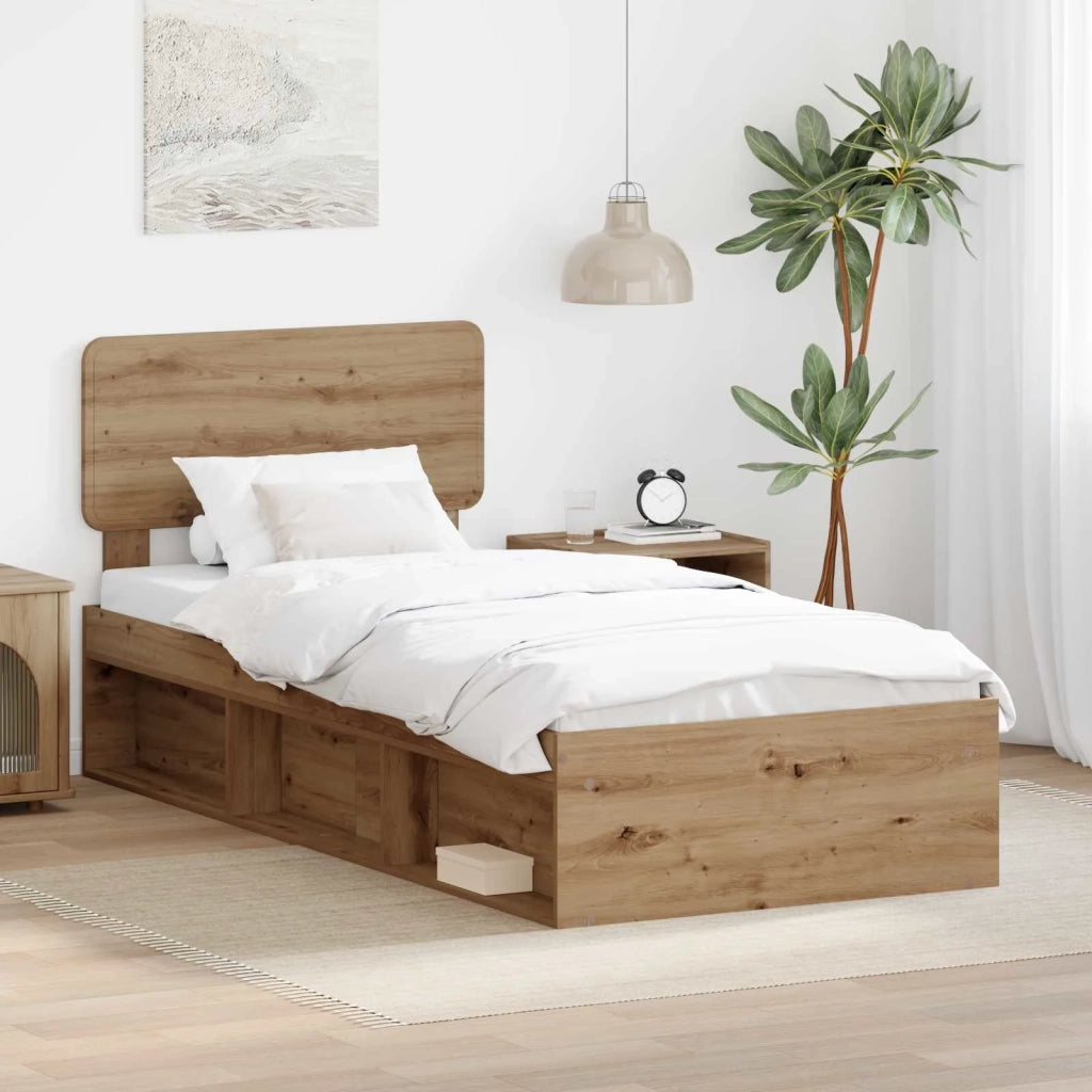Struttura del letto con testiera Rovere Artigianale 90 x 200 cm 3412131