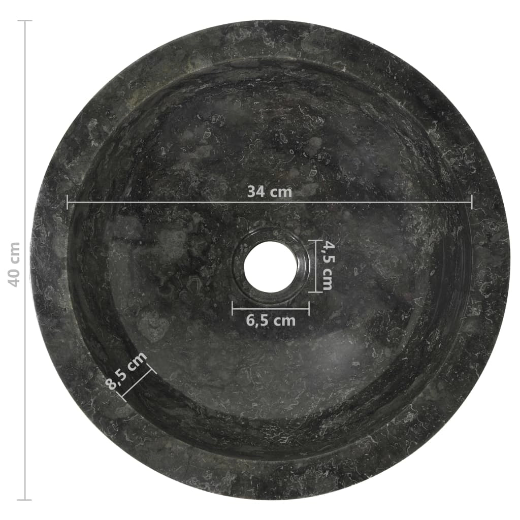 Lavabo in marmo nero diametro 40 cm 02_0002556