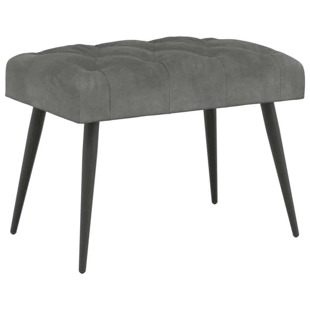 Panchina con bottoni imbottiti Grigio Scuro 60 x 40 x 45 cm 42038544