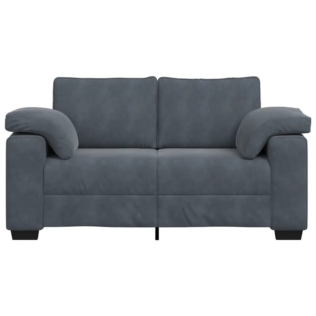 Divano Divanetto Grigio Scuro 160x77x82 cm in Velluto 4105258