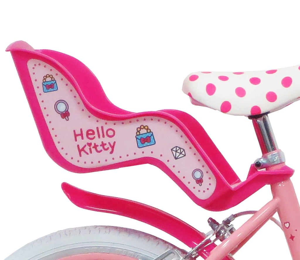 Bicicletta per Bambine 16" Hello Kitty Freni Caliper e Stabilizzatori in Acciaio Hi-Ten Rosa