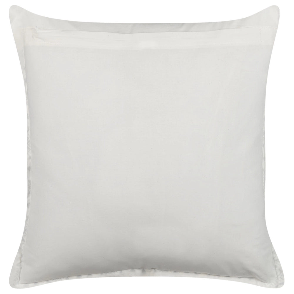 Set di 2 cuscini cotone blu e bianco 45 x 45 cm stampa a mano rivestimenti sfoderabili cerniera motivo orientale