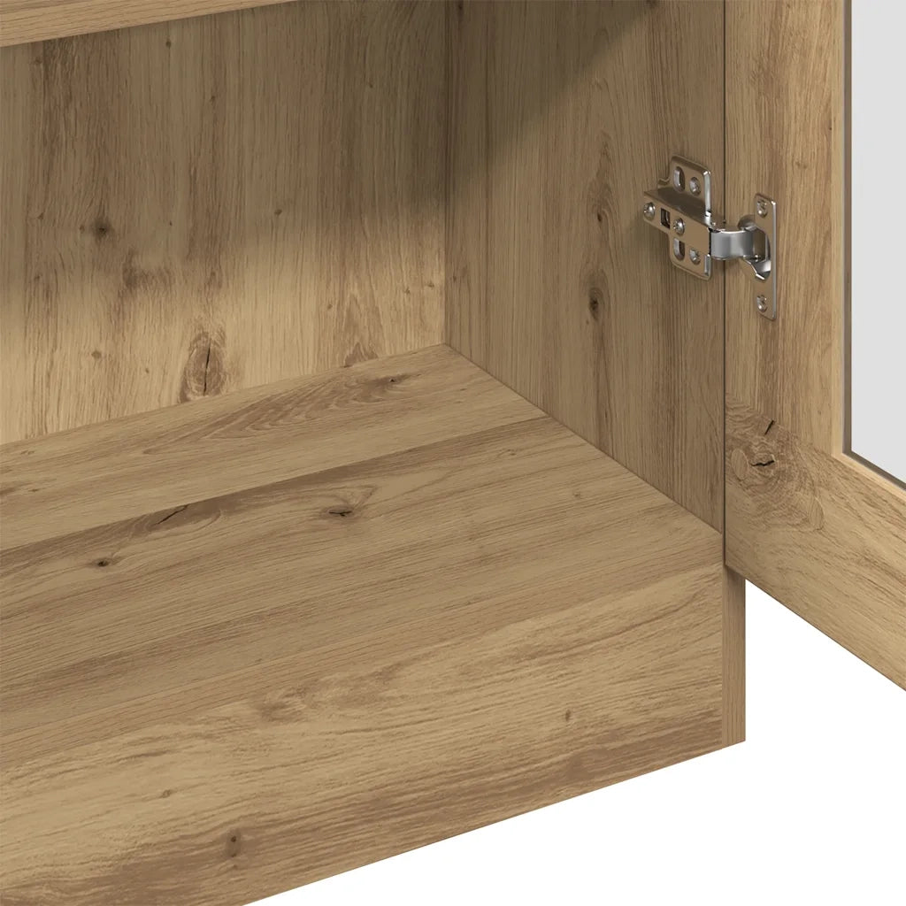 Credenza | Madia | Buffet da pranzo | Armadio da pranzo Artisan Rovere 82,5x30,5x150 cm Legno ingegnerizzato