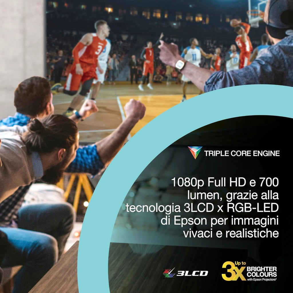 Lifestudio Pop EF-61W Bianco diamante Proiettore smart portatile, Sound by Bose, Google TV, Full HD, utilizzo interno/esterno, garanzia di 5 anni*