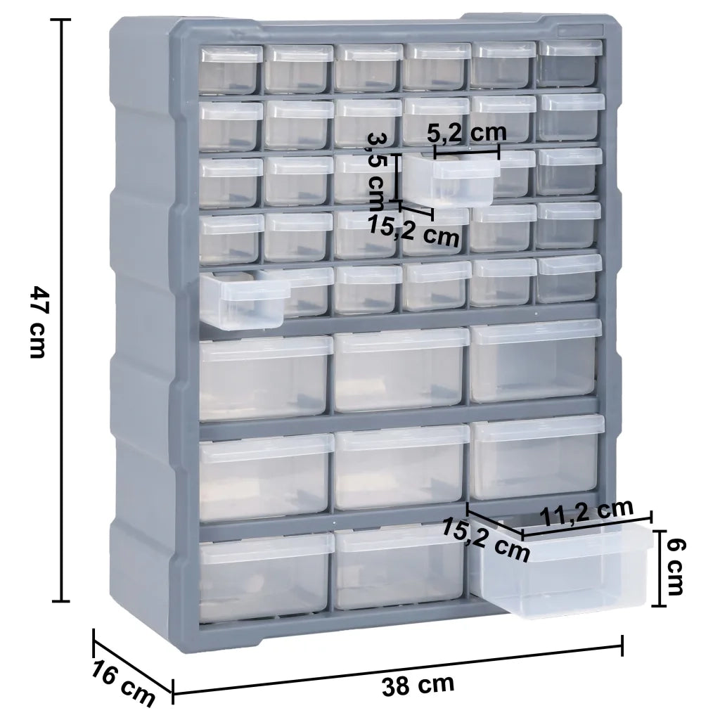 Mobile Contenitore con 39 Cassetti 38x16x47 cm CFW9175501