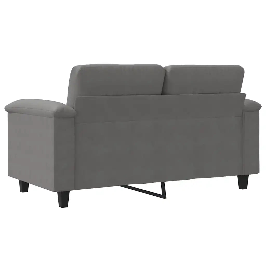 Divano a 2 Posti-Sofa 2 Posti Grigio Scuro 120 cm in Tessuto Microfibra