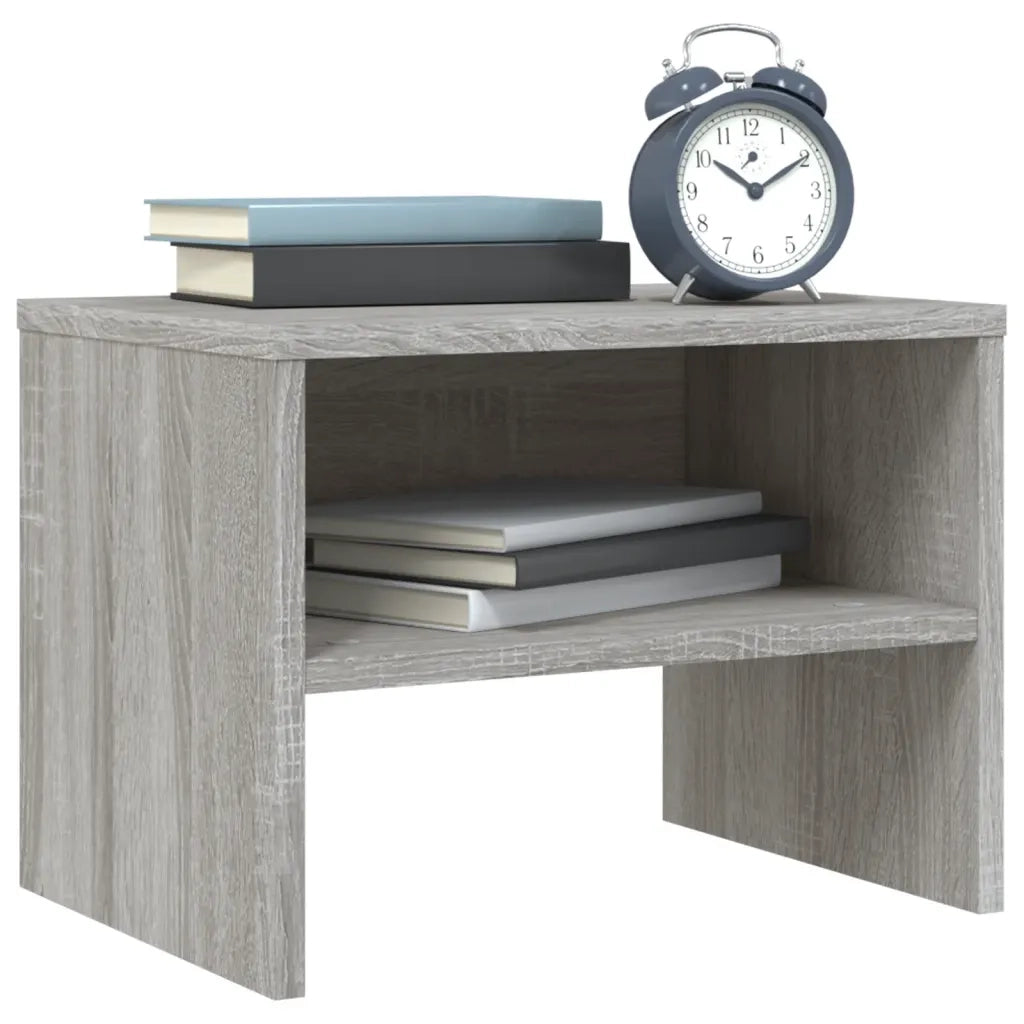 Set di 2 Comodini | Armadio da Notte | Mobiletto da notte Grigio Sonoma 40x30x30 cm in Legno Multistrato