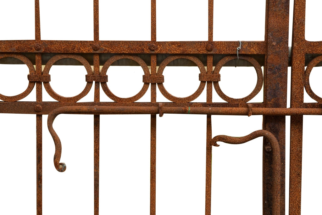 Biscottini Cancello in ferro pieno finitura anticata L402xPR10xH263 cm interamente