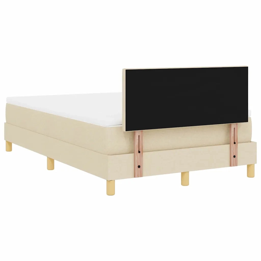 Letto a molle con cuscino Crema 120 x 200 cm Tessuto 3338991