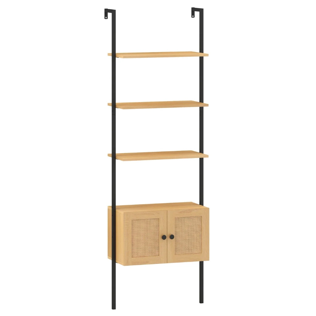 Libreria moderna a 5 ripiani 60 x 31,5 x 184 cm aperta e chiusa in legno ingegnerizzato marrone 20_0010742