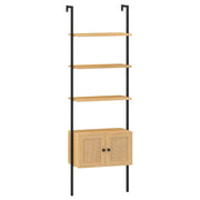 Libreria moderna a 5 ripiani 60 x 31,5 x 184 cm aperta e chiusa in legno ingegnerizzato marrone 20_0010742