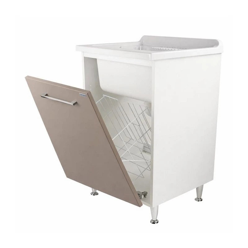 Lavatoio Vincente 60x50 a una anta color grigio pietra