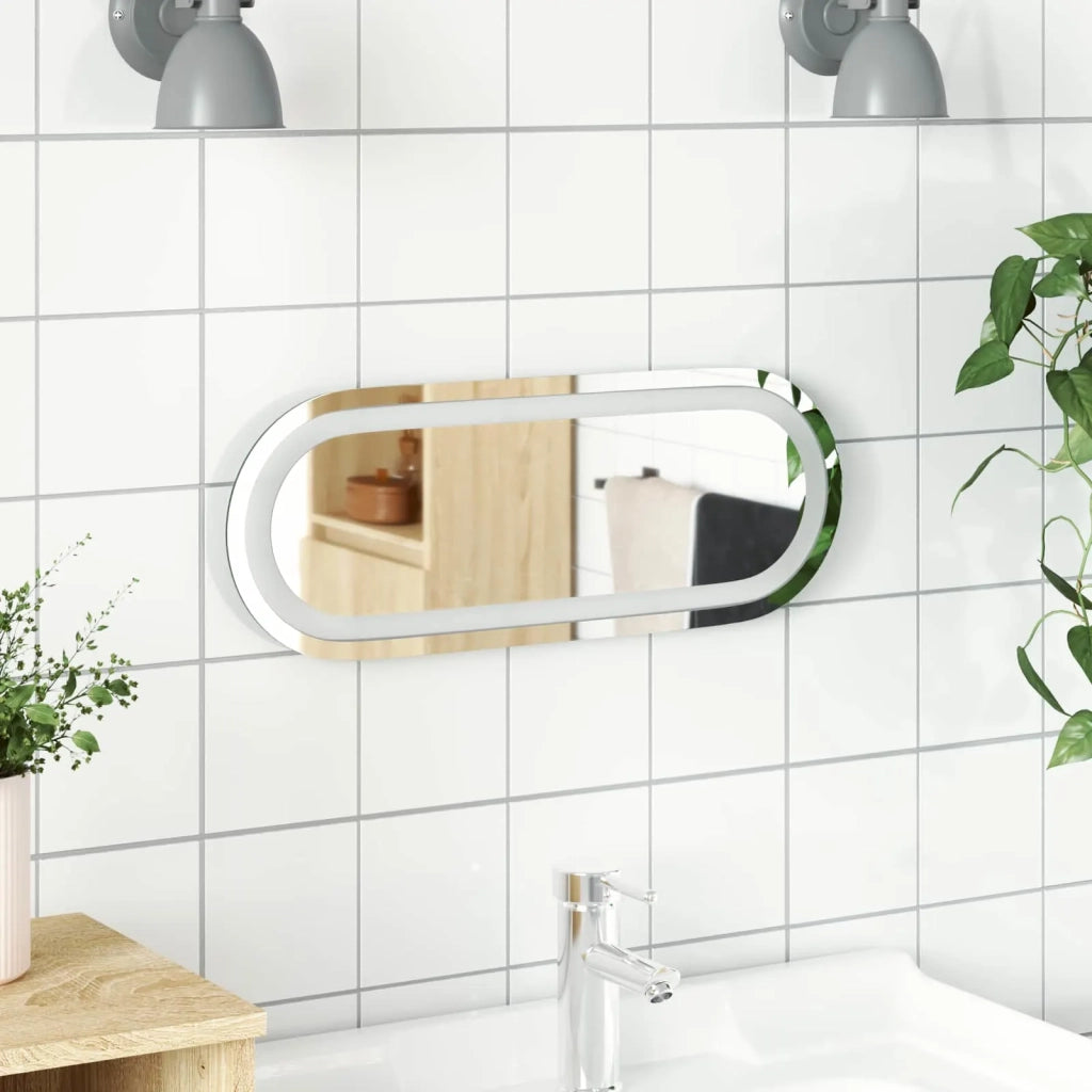 Specchio da bagno LED Trasparente 40 x 15 cm vetro temperato 42045849